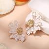 imageGold Clip On Earrings for Women Trendy Non Piercing Flower Dangle Earrings Floral Earring 14K Gold Plated Lightweight Earrings for NonPierced Ears Fake Earrings SetDaisy Flower