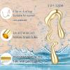 imageGold Clip On Earrings for Women Trendy Non Piercing Flower Dangle Earrings Floral Earring 14K Gold Plated Lightweight Earrings for NonPierced Ears Fake Earrings SetWaterdrop