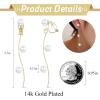 imageORAZIO Clip On EarringsPearl Clip on Earrings for Women Long Pearl Drop Dangle EarringsLightweight Bow Heart CZ Clip On Hoop Earrings  Statement Fake Earrings Ear Clips Jewelry for Wedding BridalGoldTwist Long Chain