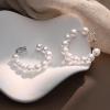 imageORAZIO Clip On EarringsPearl Clip on Earrings for Women Long Pearl Drop Dangle EarringsLightweight Bow Heart CZ Clip On Hoop Earrings  Statement Fake Earrings Ear Clips Jewelry for Wedding BridalSilverPearl Hoop