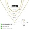 imageORAZIO Gold Necklaces for WomenLayered Gold Necklace14K Gold Plated Pendant NecklacesSimple Choker Necklaces Set Dainty Gold Chain NecklacesTrendy Gold Stacked Jewelry Gifts for Women3PcsTwist  Paperclip  Pearl