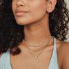 imageORAZIO Gold Necklaces for WomenLayered Gold Necklace14K Gold Plated Pendant NecklacesSimple Choker Necklaces Set Dainty Gold Chain NecklacesTrendy Gold Stacked Jewelry Gifts for Women3PcsHerringbone  Bead  CZ