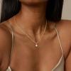 imageORAZIO Gold Necklaces for WomenLayered Gold Necklace14K Gold Plated Pendant NecklacesSimple Choker Necklaces Set Dainty Gold Chain NecklacesTrendy Gold Stacked Jewelry Gifts for Women3PcsWave  Twist  CZ