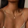 imageORAZIO Gold Necklaces for WomenLayered Gold Necklace14K Gold Plated Pendant NecklacesSimple Choker Necklaces Set Dainty Gold Chain NecklacesTrendy Gold Stacked Jewelry Gifts for Women3PcsTwist  Paperclip  Pearl