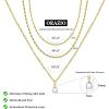 imageORAZIO Gold Necklaces for WomenLayered Gold Necklace14K Gold Plated Pendant NecklacesSimple Choker Necklaces Set Dainty Gold Chain NecklacesTrendy Gold Stacked Jewelry Gifts for Women3PcsWave  Twist  CZ