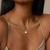 imageORAZIO Gold Necklaces for WomenLayered Gold Necklace14K Gold Plated Pendant NecklacesSimple Choker Necklaces Set Dainty Gold Chain NecklacesTrendy Gold Stacked Jewelry Gifts for Women3PcsWave  Box  CZ