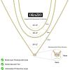 imageORAZIO Gold Necklaces for WomenLayered Gold Necklace14K Gold Plated Pendant NecklacesSimple Choker Necklaces Set Dainty Gold Chain NecklacesTrendy Gold Stacked Jewelry Gifts for Women3PcsHerringbone  Bead  CZ