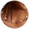 imagePearl Necklace for WomenDainty Silver14K Gold Plated Necklace for Women Round White Imitation Pearls Simple Pearl Choker Cute Everyday Jewelry for Women Elegant Bridesmaid Wedding JewelrySilver Tone