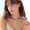 imagePearl Necklace for WomenDainty Silver14K Gold Plated Necklace for Women Round White Imitation Pearls Simple Pearl Choker Cute Everyday Jewelry for Women Elegant Bridesmaid Wedding JewelrySilver Tone