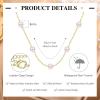 imagePearl Necklace for WomenDainty Silver14K Gold Plated Necklace for Women Round White Imitation Pearls Simple Pearl Choker Cute Everyday Jewelry for Women Elegant Bridesmaid Wedding JewelryGold Tone