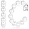 Silver-Pearl Hoop