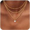 imageORAZIO Gold Necklaces for WomenLayered Gold Necklace14K Gold Plated Pendant NecklacesSimple Choker Necklaces Set Dainty Gold Chain NecklacesTrendy Gold Stacked Jewelry Gifts for Women3PcsWave  Twist  CZ