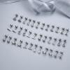 image18 Pairs Surgical Stainless Steel Stud Earrings For Women Men 20G Cartilage Earrings Studs Cross Moon Star Small Stud Earrings Black Gold Screw Flat Back Earrings Ear Piercing Studs SetB Silver Tone