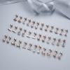 image18 Pairs Surgical Stainless Steel Stud Earrings For Women Men 20G Cartilage Earrings Studs Cross Moon Star Small Stud Earrings Black Gold Screw Flat Back Earrings Ear Piercing Studs SetD Rose Gold
