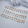 image18 Pairs Surgical Stainless Steel Stud Earrings For Women Men 20G Cartilage Earrings Studs Cross Moon Star Small Stud Earrings Black Gold Screw Flat Back Earrings Ear Piercing Studs SetA Gold Tone