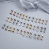 image18 Pairs Surgical Stainless Steel Stud Earrings For Women Men 20G Cartilage Earrings Studs Cross Moon Star Small Stud Earrings Black Gold Screw Flat Back Earrings Ear Piercing Studs SetE Mixed Colors