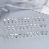 image18 Pairs Surgical Stainless Steel Stud Earrings For Women Men 20G Cartilage Earrings Studs Cross Moon Star Small Stud Earrings Black Gold Screw Flat Back Earrings Ear Piercing Studs SetB Silver Tone