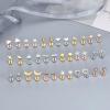 image18 Pairs Surgical Stainless Steel Stud Earrings For Women Men 20G Cartilage Earrings Studs Cross Moon Star Small Stud Earrings Black Gold Screw Flat Back Earrings Ear Piercing Studs SetE Mixed Colors