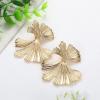 imageGold Clip On Earrings for Women Trendy Non Piercing Dangle Earrings Exaggerated Heart Flower Leaf Statement Earrings 14K Gold Plated Large Earrings for NonPierced Ears Fake Earrings SetGold Tone