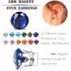 imageORAZIO 12 Pairs Magnetic Stud Earrings for Men Women Nonpiercing Rhinestone Magnet Earrings Stainless Steel Magnetic Clip on Nose Stud Earrings Set50 Millimeters