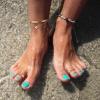 imageORAZIO 30PCS Anklet Toe Rings Silver Rose Gold Plated Toe Rings Ankle Bracelets For Women Cute Anklets Open Tail Rings Adjustable Summer Beach Foot JewelryGold Tone