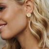 imageORAZIO 4Pairs Clip On Earrings for Women Gold Silver Clip On Hoop Earrings Chunky Teardrop Clip Earrings Twist Round Clip On Stud Earrings No Piercing Fake Earrings SetGold Tone
