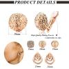 imageORAZIO 4Pairs Clip On Earrings for Women Gold Silver Clip On Hoop Earrings Chunky Teardrop Clip Earrings Twist Round Clip On Stud Earrings No Piercing Fake Earrings SetRose Gold