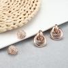 imageORAZIO 4Pairs Clip On Earrings for Women Gold Silver Clip On Hoop Earrings Chunky Teardrop Clip Earrings Twist Round Clip On Stud Earrings No Piercing Fake Earrings SetRose Gold