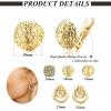 imageORAZIO 4Pairs Clip On Earrings for Women Gold Silver Clip On Hoop Earrings Chunky Teardrop Clip Earrings Twist Round Clip On Stud Earrings No Piercing Fake Earrings SetGold Tone