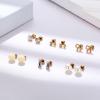 imageORAZIO 60 Pairs Stud Earrings for WomenHypoallergenic Stud Earrings Set GoldSilver Small Earrings Multiple Assorted CZ Pearl Heart Star Cartilage Helix Stud Earrings Pack for Multiple PiercingsGold Tone