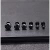 imageORAZIO 6Pairs Hypoallergenic Flat Back Earrings 316L Stainless Steel Studs for Sensitive Ears 38mm Cubic Zirconia Stylish Jewelry for Women Men  SilverB6 Pairs Black