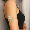 imageORAZIO 6Pcs Coil Upper Arm Bracelet for Women Arm Cuff Open Armlets Armband Jewelry Minimalist Arm Bracelet Bangle AdjustableBGold