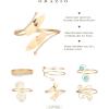 imageORAZIO 6Pcs Coil Upper Arm Bracelet for Women Arm Cuff Open Armlets Armband Jewelry Minimalist Arm Bracelet Bangle AdjustableBGold