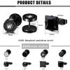 imageORAZIO 8 Pairs Stainless Steel Black CZ Stud Earrings Set for Men Women Silver Cubic Zirconia Barbell EarringsBlack
