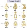 imageORAZIO 9 Pairs Clip on Earrings Gold Statement Earrings for Women Exaggerated Trapezoid Dangle Clip on Earrings Gold Geometric Leaf Round Retro Drop Clip Earrings Unpierced EarsGold Tone