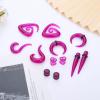 imageORAZIO 93 Pcs Ear Gauges Stretching Kit 14G00G Ear Gauges Expander Set Acrylic Spiral Tapers and Plugs Gauges for Ears Silicone Snail Tunnels Horseshoes Body Piercing Jewelry SetPurple