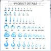 imageORAZIO 93 Pcs Ear Gauges Stretching Kit 14G00G Ear Gauges Expander Set Acrylic Spiral Tapers and Plugs Gauges for Ears Silicone Snail Tunnels Horseshoes Body Piercing Jewelry SetBlue