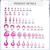 imageORAZIO 93 Pcs Ear Gauges Stretching Kit 14G00G Ear Gauges Expander Set Acrylic Spiral Tapers and Plugs Gauges for Ears Silicone Snail Tunnels Horseshoes Body Piercing Jewelry SetPurple