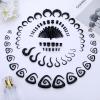 imageORAZIO 93 Pcs Ear Gauges Stretching Kit 14G00G Ear Gauges Expander Set Acrylic Spiral Tapers and Plugs Gauges for Ears Silicone Snail Tunnels Horseshoes Body Piercing Jewelry SetBlack