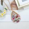 imageORAZIO Acrylic Jewelry Set for Women Statement Boho Resin Earrings Necklace BraceletAFloral