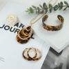 imageORAZIO Acrylic Jewelry Set for Women Statement Boho Resin Earrings Necklace BraceletBTortoise