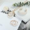 imageORAZIO Acrylic Jewelry Set for Women Statement Boho Resin Earrings Necklace BraceletDWhite
