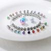 imageORAZIO CZ Stud Earrings for Women Men Stainless Steel Cubic Zirconia Screwback Earrings SetB4MM CZ