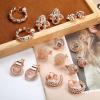 imageORAZIO Clip On Earrings Set  8 Pairs Gold ampamp Silver Hoops ampamp Studs NonPierced Fake EarringsCRose Gold