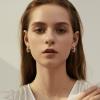 imageORAZIO Clip On Earrings Set  8 Pairs Gold ampamp Silver Hoops ampamp Studs NonPierced Fake EarringsCRose Gold