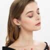 imageORAZIO Clip On Earrings for Women 6Pairs Gold Clip On Hoop Earrings For Egirls Chunky Hoops Twist Triple Square Hoop Earrings No Piercing Fake Earrings SetGold Tone