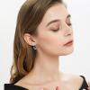 imageORAZIO Clip On Earrings for Women 6Pairs Gold Clip On Hoop Earrings For Egirls Chunky Hoops Twist Triple Square Hoop Earrings No Piercing Fake Earrings SetGoldSilver