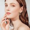 imageORAZIO Clip On Earrings for Women 6Pairs Gold Clip On Hoop Earrings For Egirls Chunky Hoops Twist Triple Square Hoop Earrings No Piercing Fake Earrings SetGold Tone