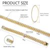 imageORAZIO Cuban Link Chain Jewelry Set Cuban Chain Necklace Cuban Link Bracelet Rhinestone Hoop Earrings GoldSilver Iced Out Chain Heart CZ Clear Cuban Link Chain Big Circle Earrings Hip Hop Cuban Link Chain For WomenGold