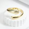 imageORAZIO Gold Bangles for Women  14K Gold Plated Cuff Bangle Bracelets Wide Chunky Gold Bracelet Waterdrop Open Wrist Cuff Bracelet Stretchable Thick Gold Bangles Irregular Twisted Womens Bangles BraceletsChunky Dome Cuff
